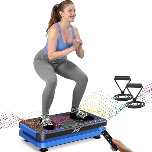Blue flat rectangular vibration plate