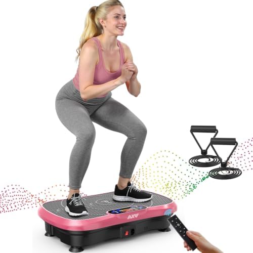 AXV Wide Deck vibration plate, pink